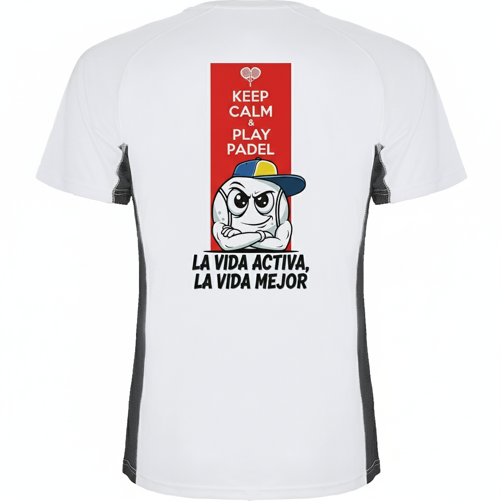Humor - Keep calm & play padel (en tira de color)