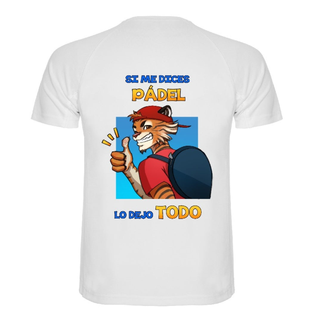 Camiseta Audazz Tigre Si me dices pádel, lo dejo todo