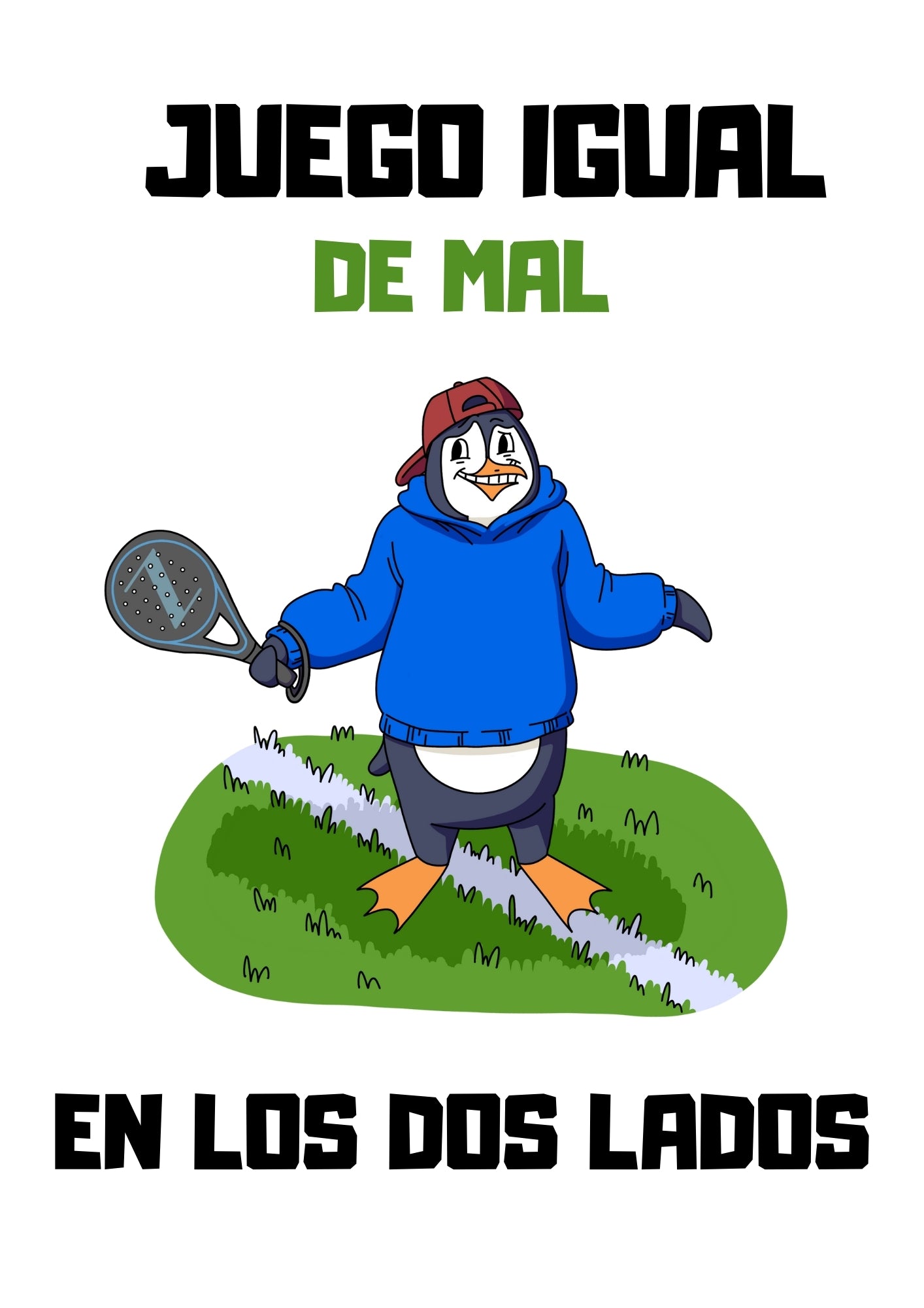 Camiseta Audazz padel pinguino jugar en ambos lados