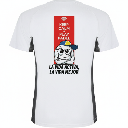 Humor - Keep calm & play padel (en tira de color)